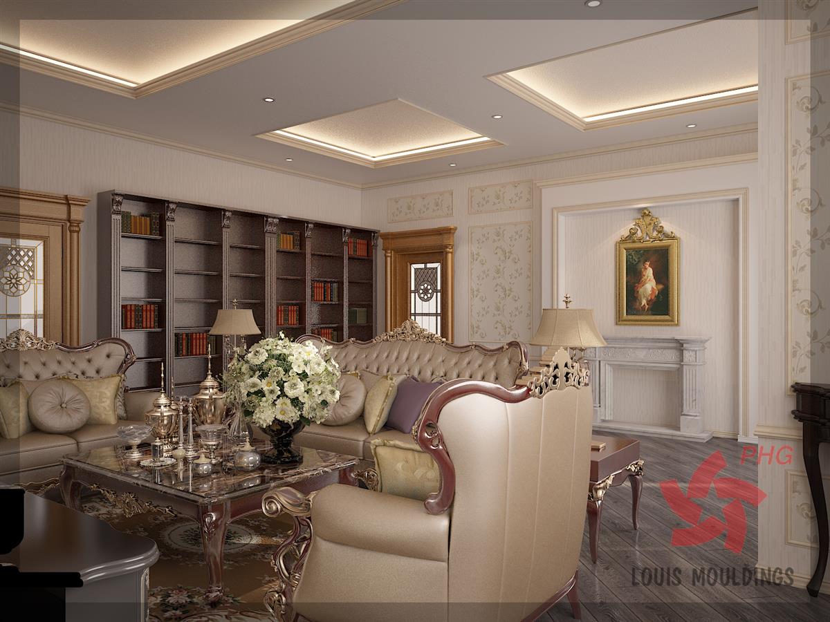 BST Phào Chỉ Hàn Quốc trang trí phòng khách mới nhất 2024 - Phần 1